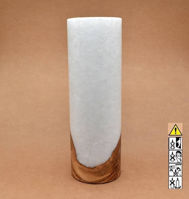 Hochzeitskerze, Kerze mit Holzeinsatz, Teelicht rund, Stearin, im Kerzen online Shop für Hochzeiten bestellen, günstig kaufen.