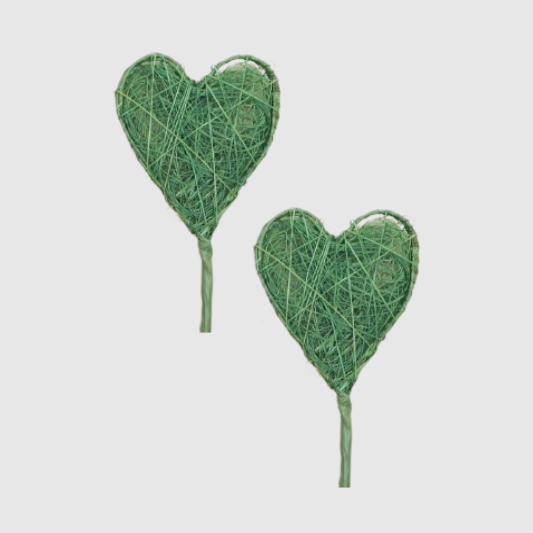 Sisal-Herz am Stiel 39 x 39 mm hellgrün