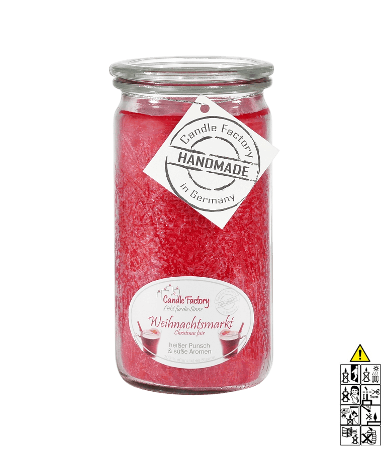 Weihnachtsmarkt Mini Jumbo hochwertige Duftkerze im Glas