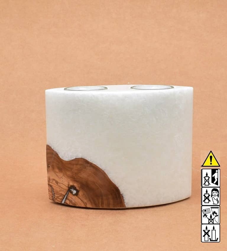Kerze mit Holz, Teelicht, Unikat Holzkerze, Individuelle runde Hochzeitskerze mit Holz, Holzelementen Teelicht Hochzeitskerze, Kerze mit Holzeinsatz, Teelicht rund, Stearin, im Kerzen online Shop für Hochzeiten bestellen, günstig kaufen.