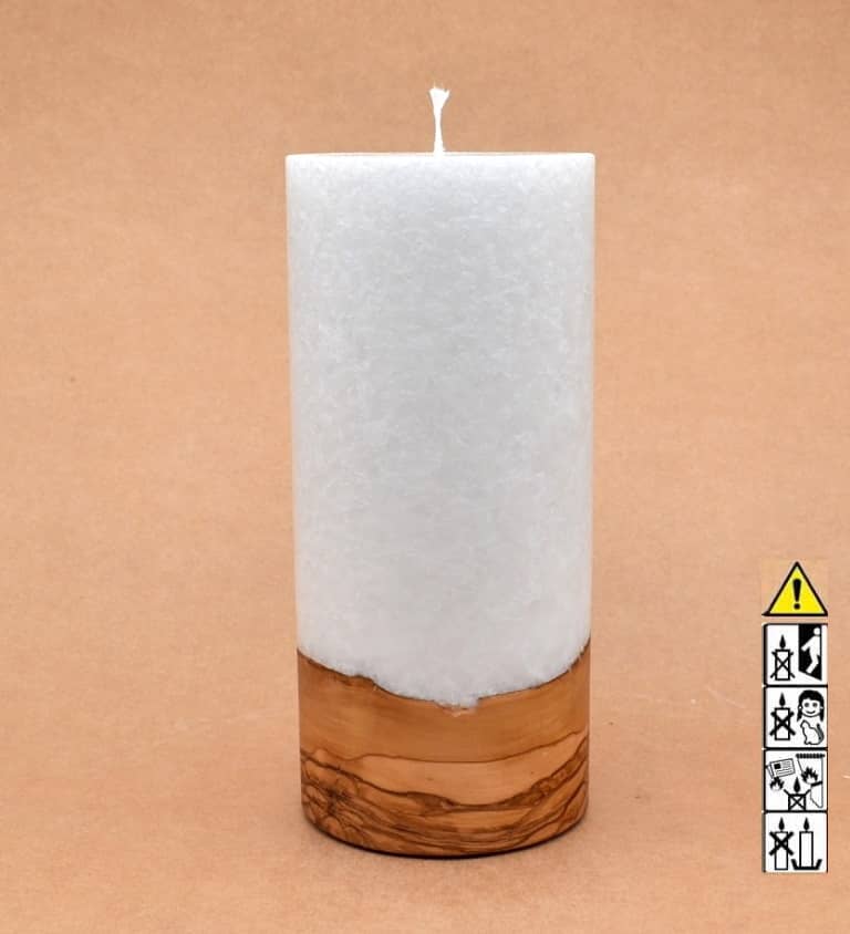 Hochzeitskerze, Kerze mit Holzeinsatz, Teelicht rund, Stearin, im Kerzen online Shop für Hochzeiten bestellen, günstig kaufen.