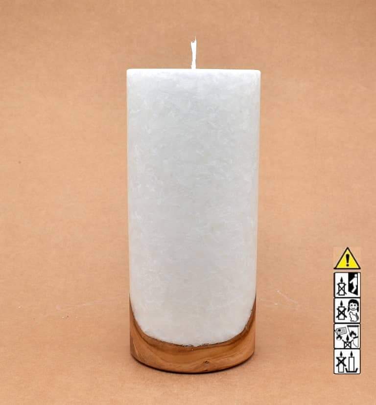 Hochzeitskerze, Kerze mit Holzeinsatz, Teelicht rund, Stearin, im Kerzen online Shop für Hochzeiten bestellen, günstig kaufen.