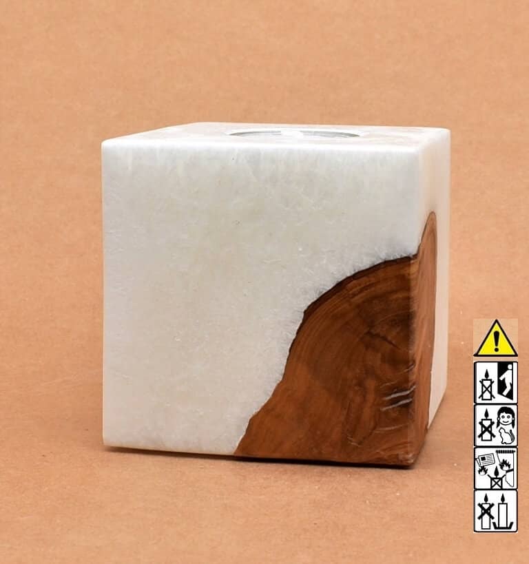 Hochzeitskerze, Kerze mit Holzeinsatz, Teelicht rund, Stearin, im Kerzen online Shop für Hochzeiten bestellen, günstig kaufen.