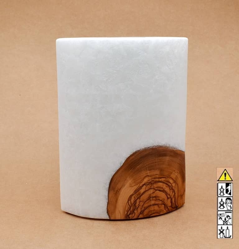 Kerze mit Holz Individuelle, perönliche Hochzeitskerze  Oval Kanten spitz  mit Teelicht im Kerzen online Shop für Hochzeiten bestellen, günstig kaufen.