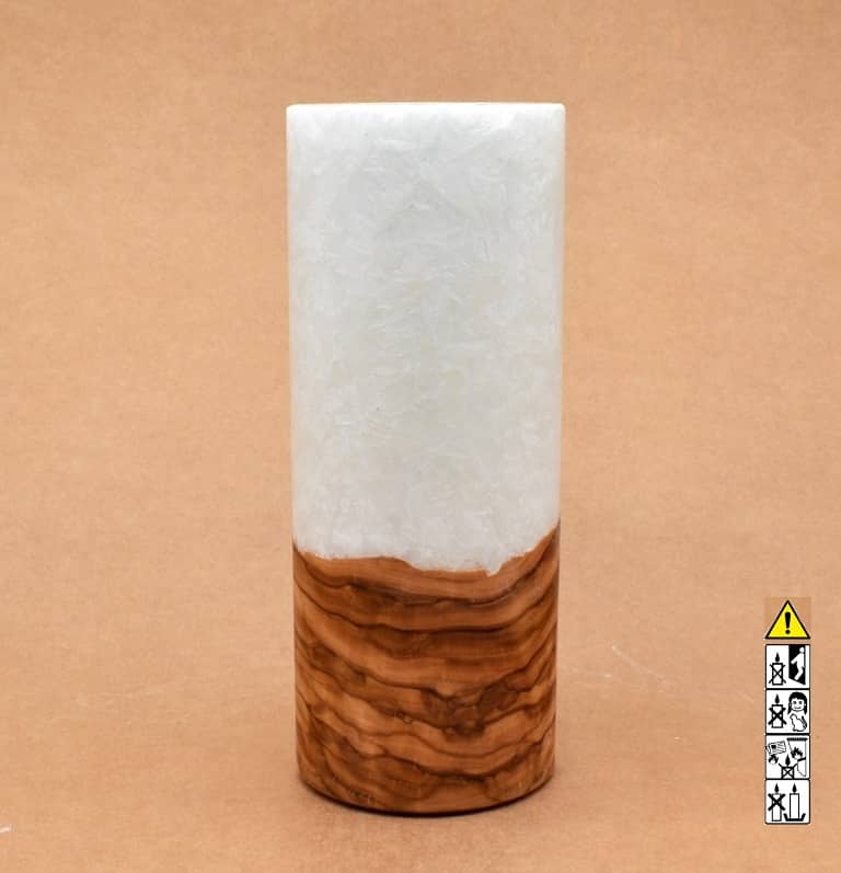 Hochzeitskerze, Kerze mit Holzeinsatz, Teelicht rund, Stearin, im Kerzen online Shop für Hochzeiten bestellen, günstig kaufen.