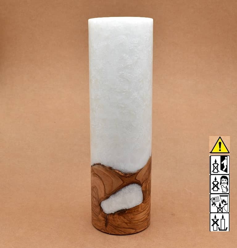 Hochzeitskerze, Kerze mit Holzeinsatz, Teelicht rund, Stearin, im Kerzen online Shop für Hochzeiten bestellen, günstig kaufen.