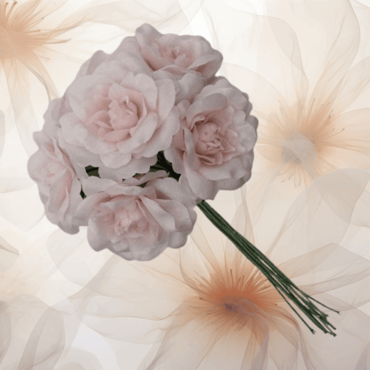 Englische Rose ⌀ 45 mm in zartrosa für Hochzeitsanstecker - Büscherl