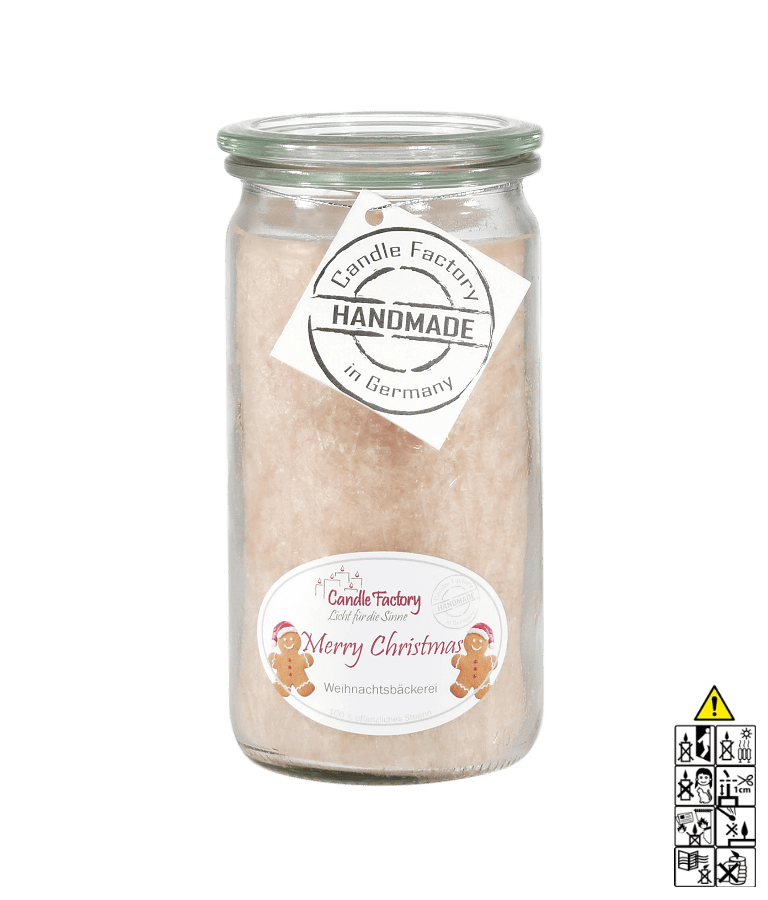 Merry Christmas Mini Jumbo hochwertige Duftkerze im Glas