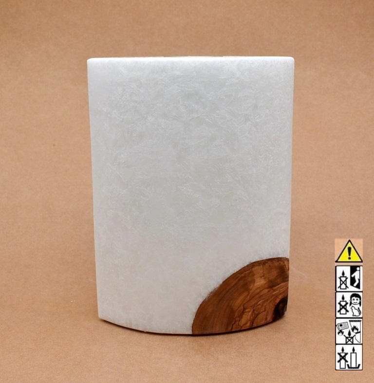 Kerze mit Holzelement, Individuelle, persönliche Hochzeitskerze  Holzkerze, Rund Stearinoptik, Hochzeitskerze mit Teelicht im Kerzen online Shop für Hochzeiten bestellen, günstig kaufen.