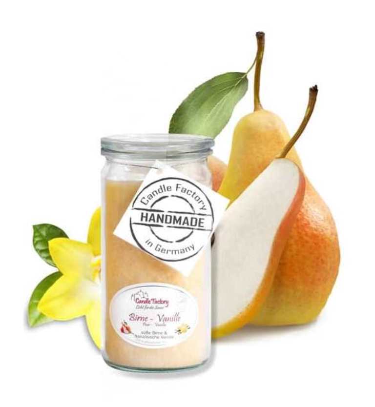 Hochwertige Duftkerze von Candle Factory Birne Vanille Mini Jumbo im Glas g?nstig in Kerzen Online Shop kaufen. Duftkerzen im Glas. Geschenkidee Birne Vanille Mini Jumbo im Glas