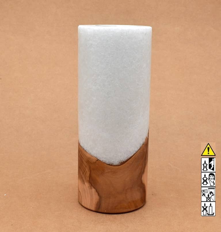 Hochzeitskerze, Kerze mit Holzeinsatz, Teelicht rund, Stearin, im Kerzen online Shop für Hochzeiten bestellen, günstig kaufen.