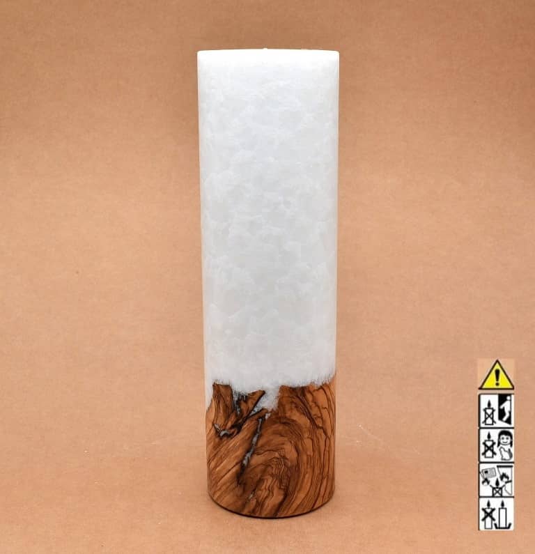 Hochzeitskerze, Kerze mit Holzeinsatz, Teelicht rund, Stearin, im Kerzen online Shop für Hochzeiten bestellen, günstig kaufen.