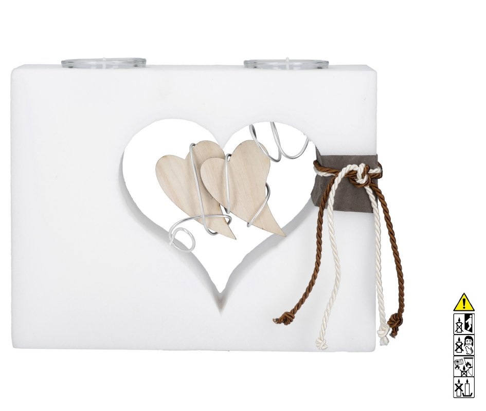 Premium Hochzeitskerze mit Herzen / Teelichter Premium Hochzeitskerze mit Herzen / Teelichter