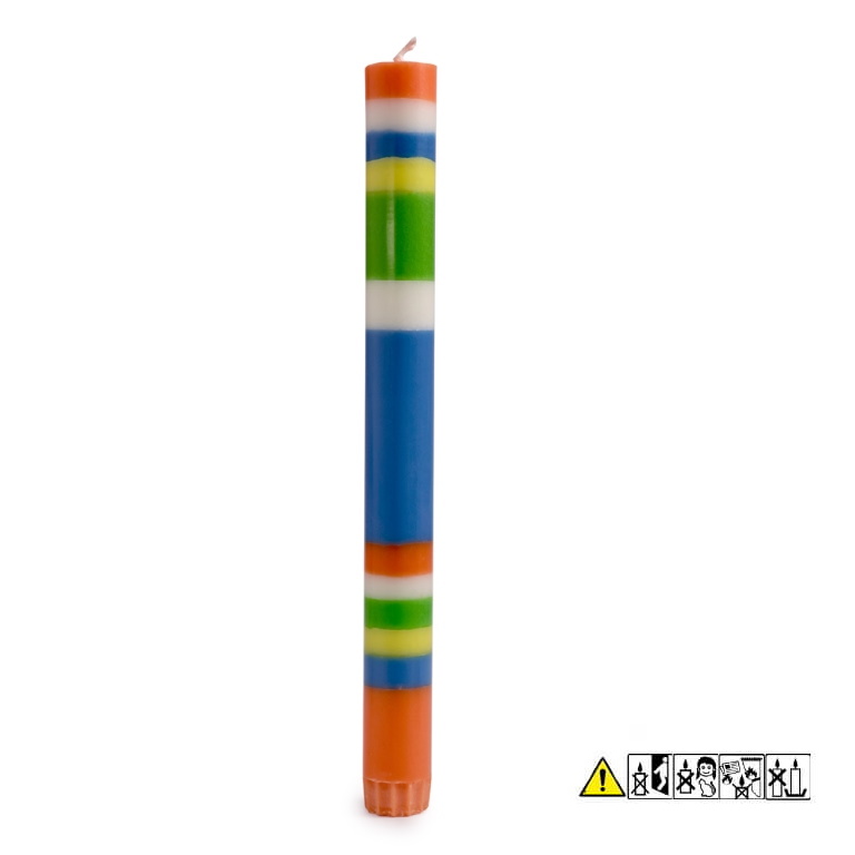 Bunte Stabkerze "Geburtstag Konfetti" 22 x 230 mm (ohne Deko)