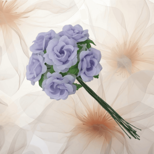 Rose mittel ⌀ 30 mm in hell-lila für Hochzeitsanstecker - Büscherl