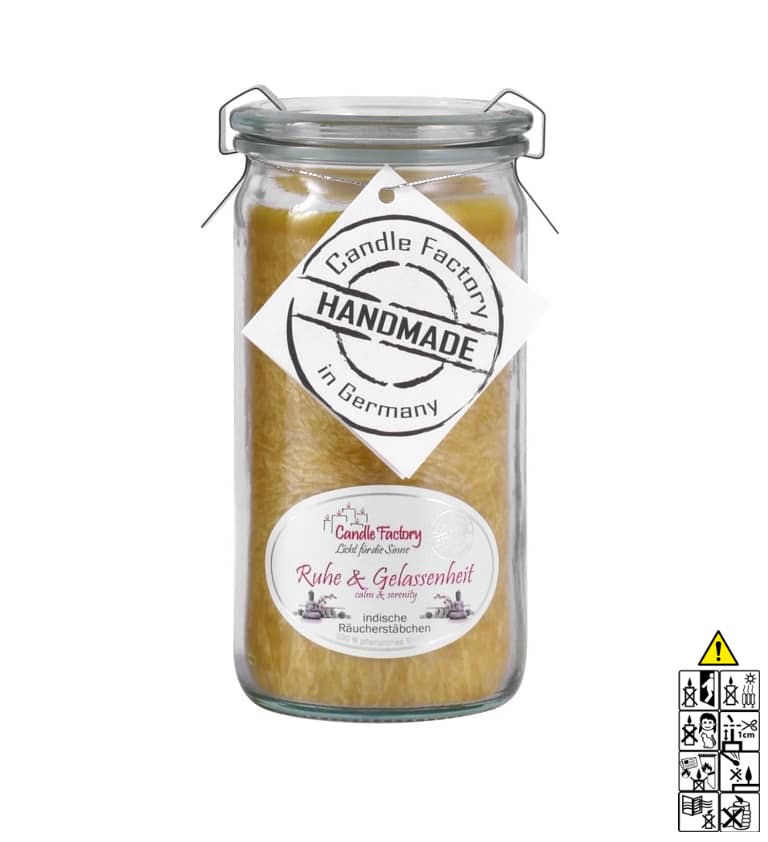 Hochwertige Duftkerze von Candle Factory Ruhe und Gelassenheit Mini Jumbo g?nstig in Kerzen Online Shop kaufen. Duftkerzen im Glas. Geschenkidee Ruhe und Gelassenheit Mini Jumbo 