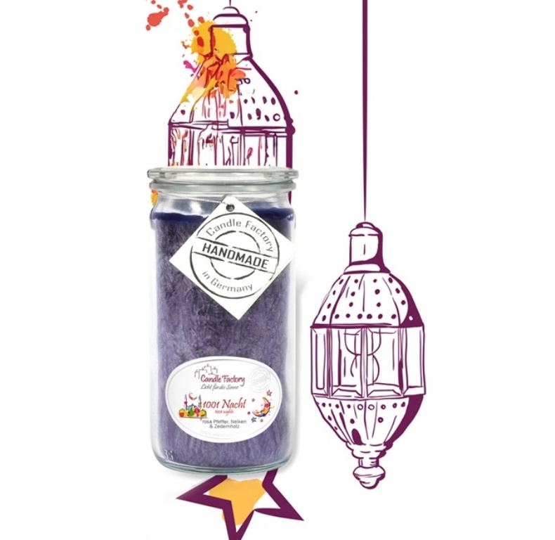 Hochwertige Duftkerze von Candle Factory 1001 Nacht Mini Jumbo im Glas g?nstig in Kerzen Online Shop kaufen. Duftkerzen im Glas. Geschenkidee 1001 Nacht Mini Jumbo im Glas