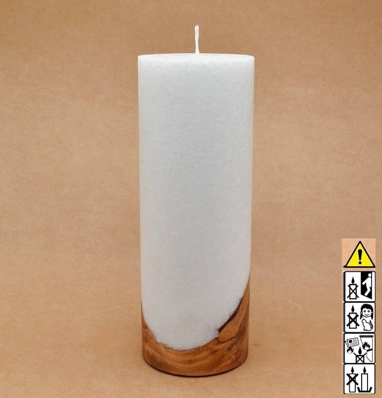 Hochzeitskerze, Kerze mit Holzeinsatz, Teelicht rund, Stearin, im Kerzen online Shop für Hochzeiten bestellen, günstig kaufen.