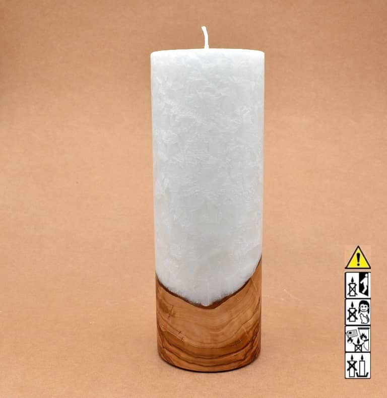 Hochzeitskerze, Kerze mit Holzeinsatz, Teelicht rund, Stearin, im Kerzen online Shop für Hochzeiten bestellen, günstig kaufen.