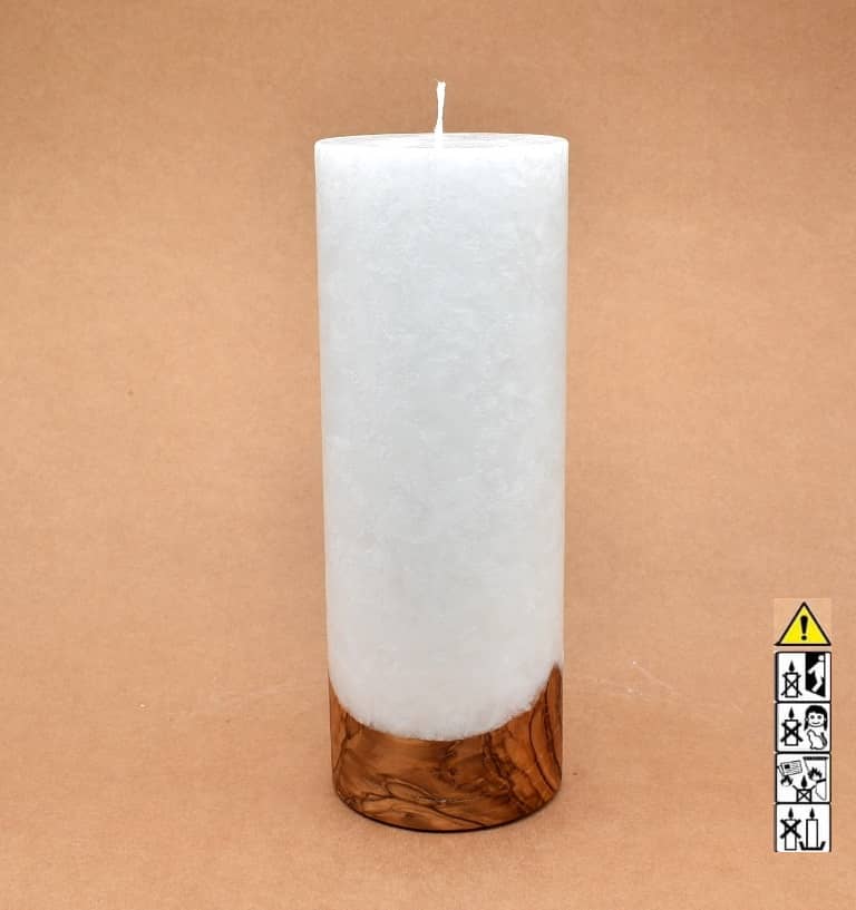 Hochzeitskerze, Kerze mit Holzeinsatz, Teelicht rund, Stearin, im Kerzen online Shop für Hochzeiten bestellen, günstig kaufen.