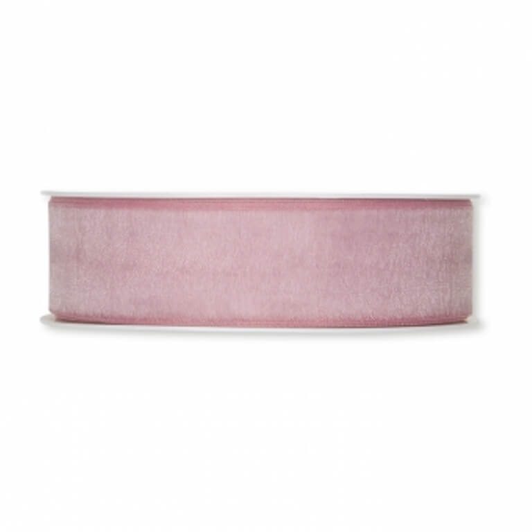 25mm Organzaband / Chiffonband. Farbe: altrosa 25mm Organzaband / Chiffonband. Farbe: altrosa