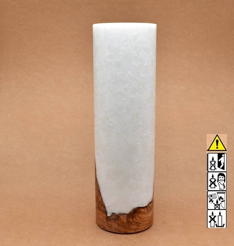 Hochzeitskerze, Kerze mit Holzeinsatz, Teelicht rund, Stearin, im Kerzen online Shop für Hochzeiten bestellen, günstig kaufen.