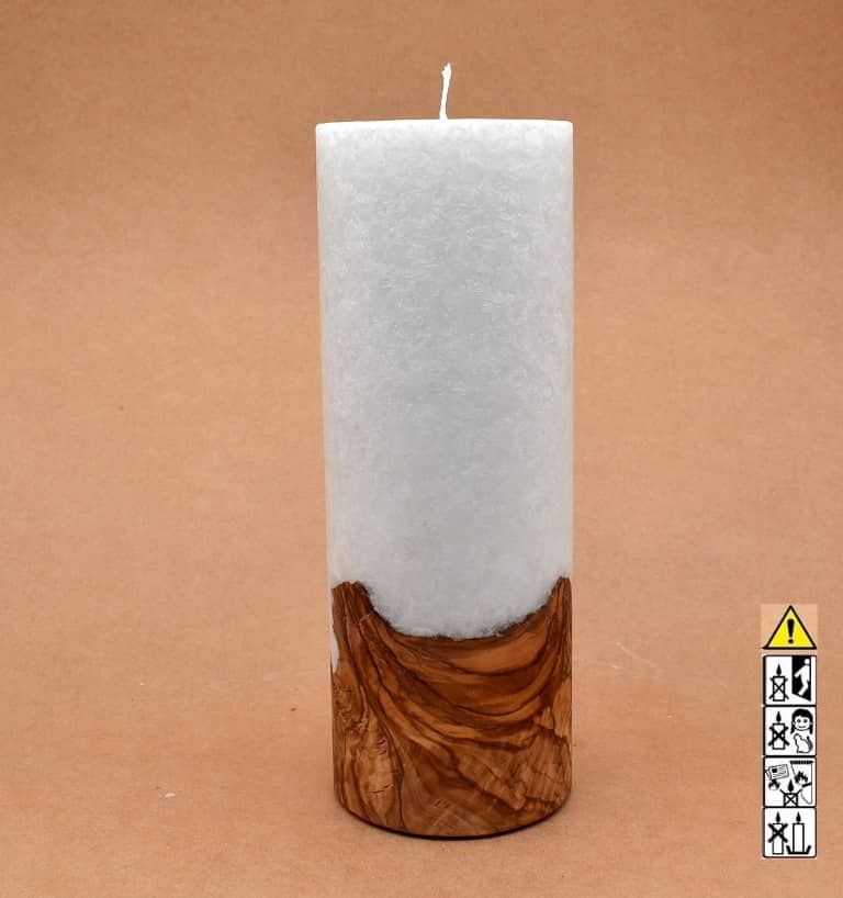Hochzeitskerze, Kerze mit Holzeinsatz, Teelicht rund, Stearin, im Kerzen online Shop für Hochzeiten bestellen, günstig kaufen.