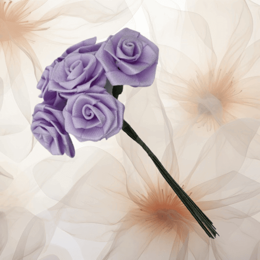 Dior-Rose Ø 20 mm in hell-lila für Hochzeitsanstecker - Büscherl