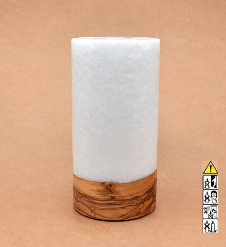 Hochzeitskerze, Kerze mit Holzeinsatz, Teelicht rund, Stearin, mit Individuelle, perönliche Hochzeitskerze  im Kerzen online Shop für Hochzeiten bestellen, günstig kaufen.