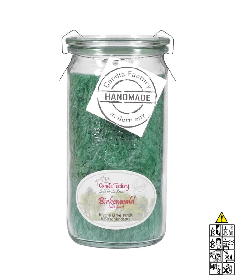 Birkenwald - Mini Jumbo hochwertige Duftkerze im Glas