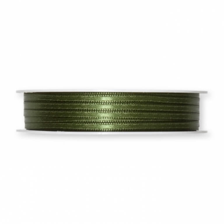 3mm Doppelsatin-Band. Farbe: moosgrün 3mm Doppelsatin-Band. Farbe: moosgrün