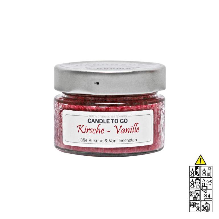 Kirsch Vanille - Candle to Go Reisekerze. Duftkerze im Glas von Candle Factory