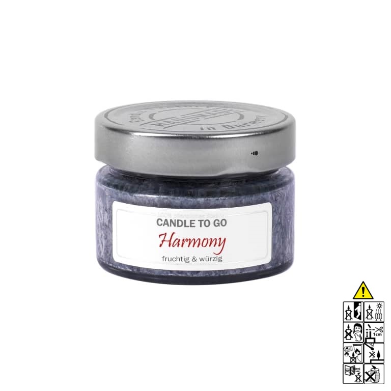 Hochwertige Duftkerze von Candle Factory Candle to Go Harmony günstig in Kerzen Online Shop kaufen. Duftkerzen im Glas. Geschenkidee Candle to Go Harmony